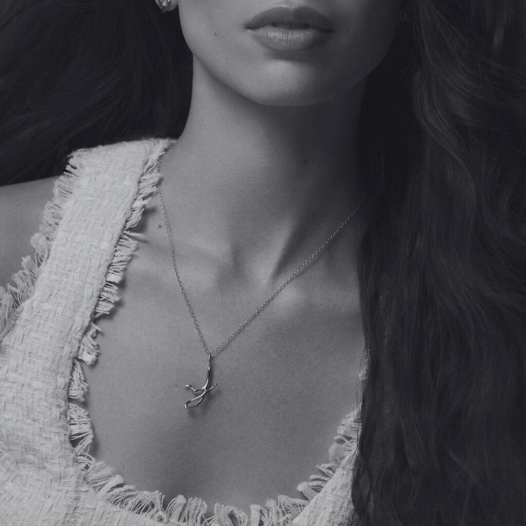 Julia Initial Pendant - Silver