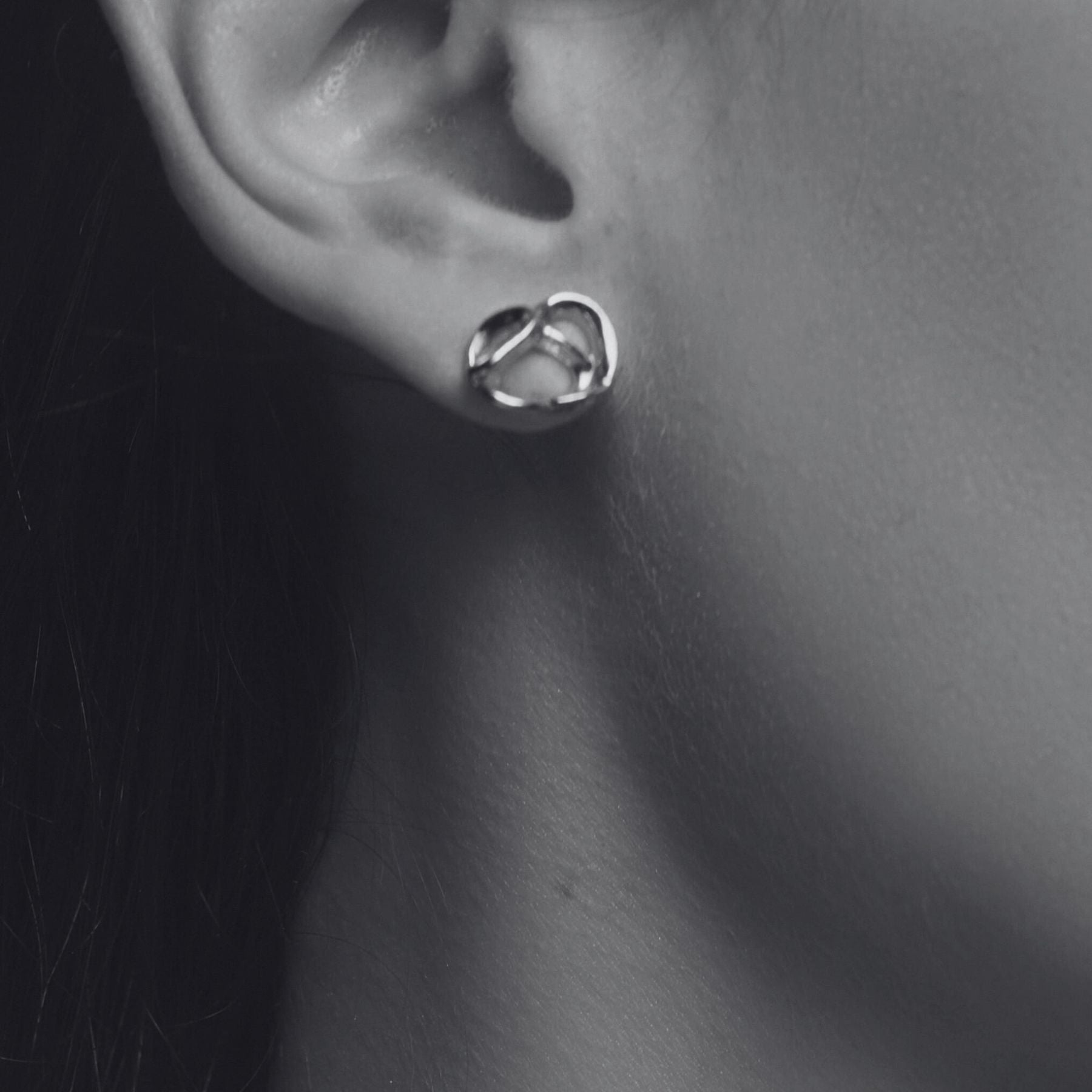 Lisette Pretzel Studs - Silver (RTS)