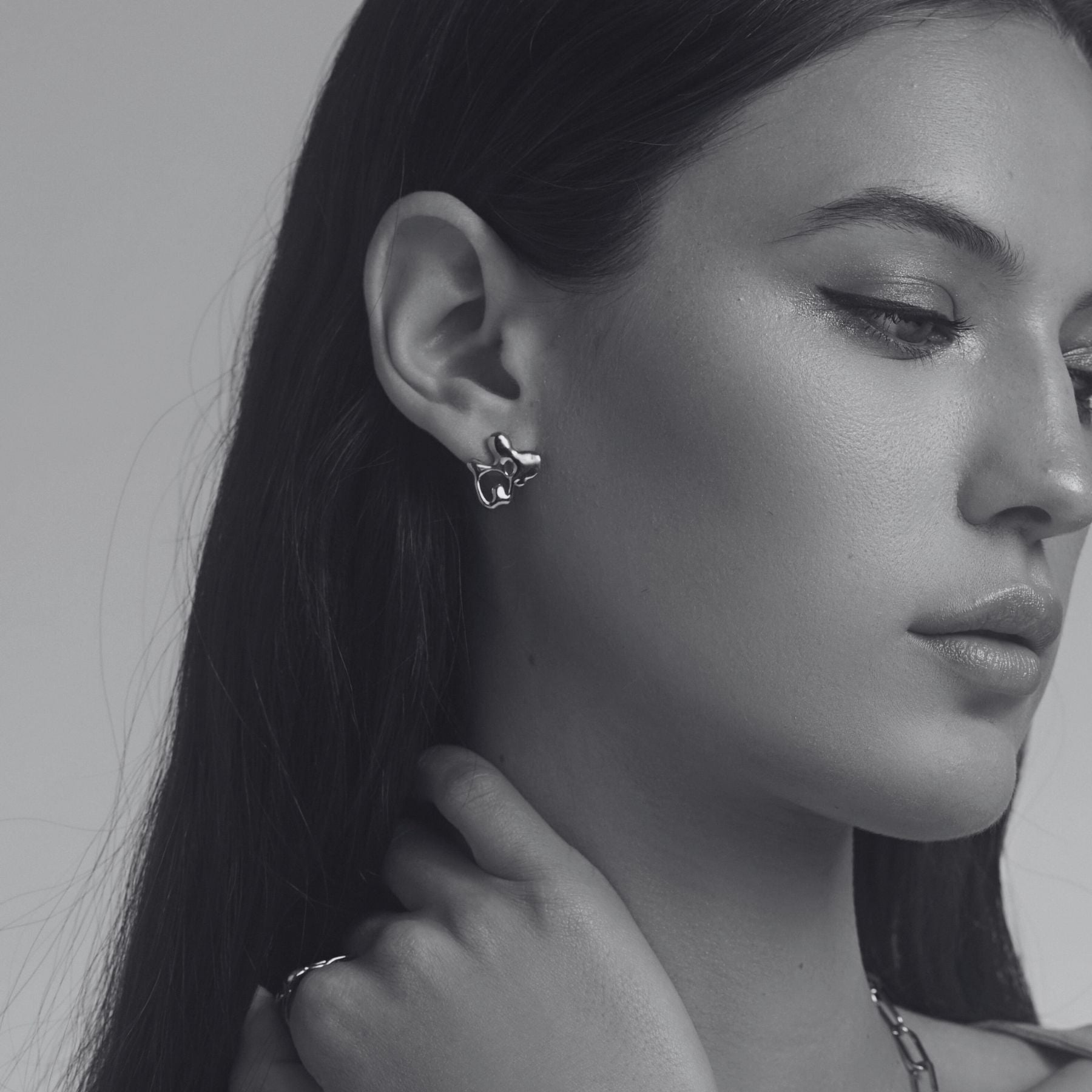 Claire Studs - Silver (RTS)