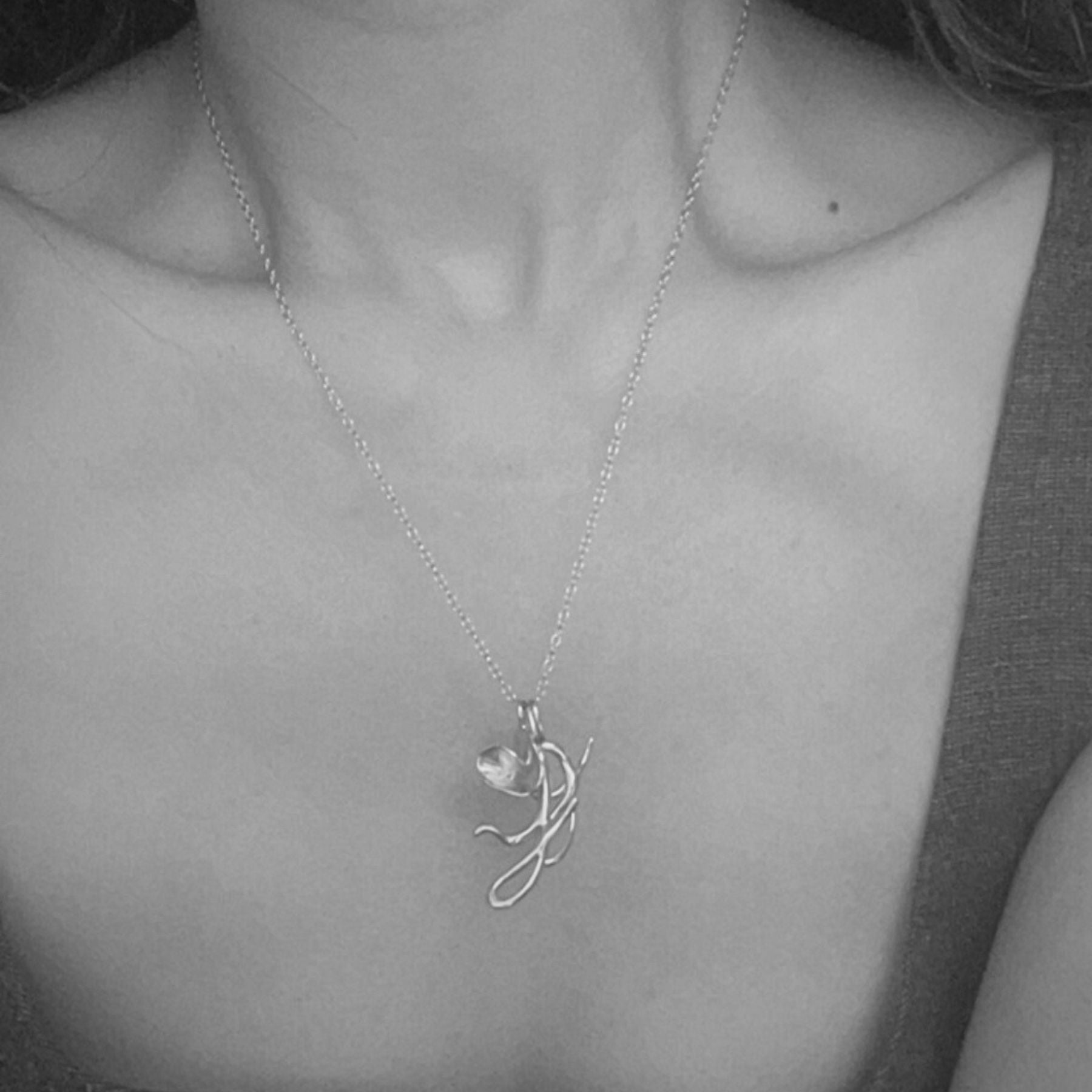 Julia Initial Pendant - Silver